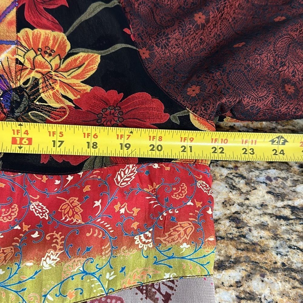 Chico's Design Patchwork Hooded Colorful Floral P… - image 6